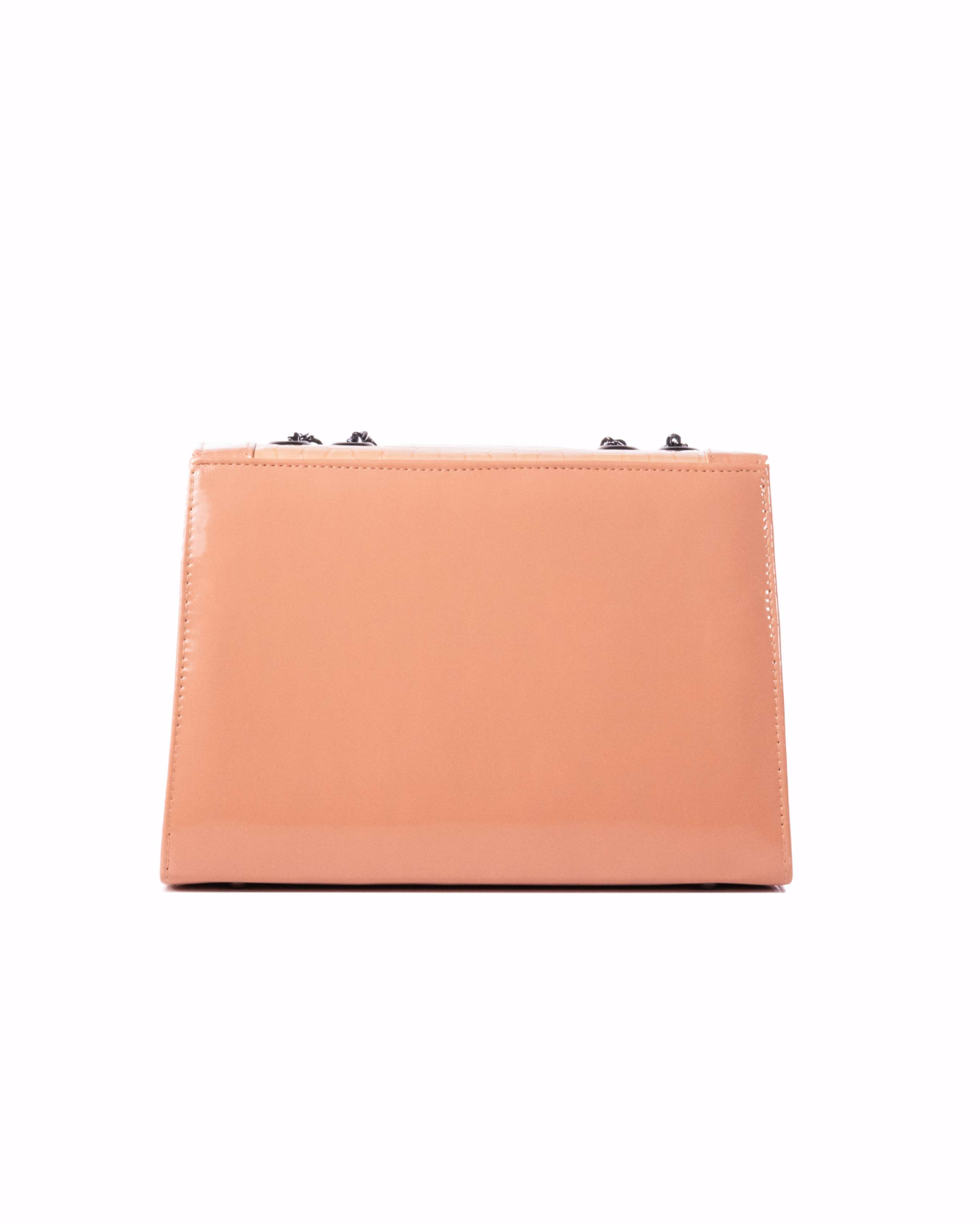 Croc Embossed Shoulder Bag Berry Maroon