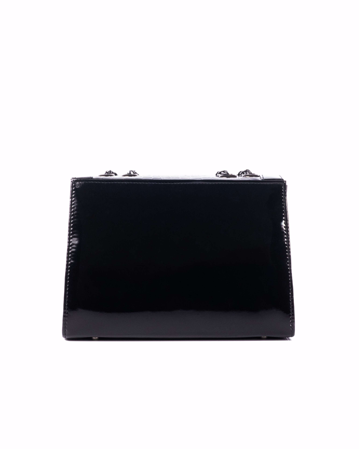 Croc Embossed Shoulder Bag Berry Maroon