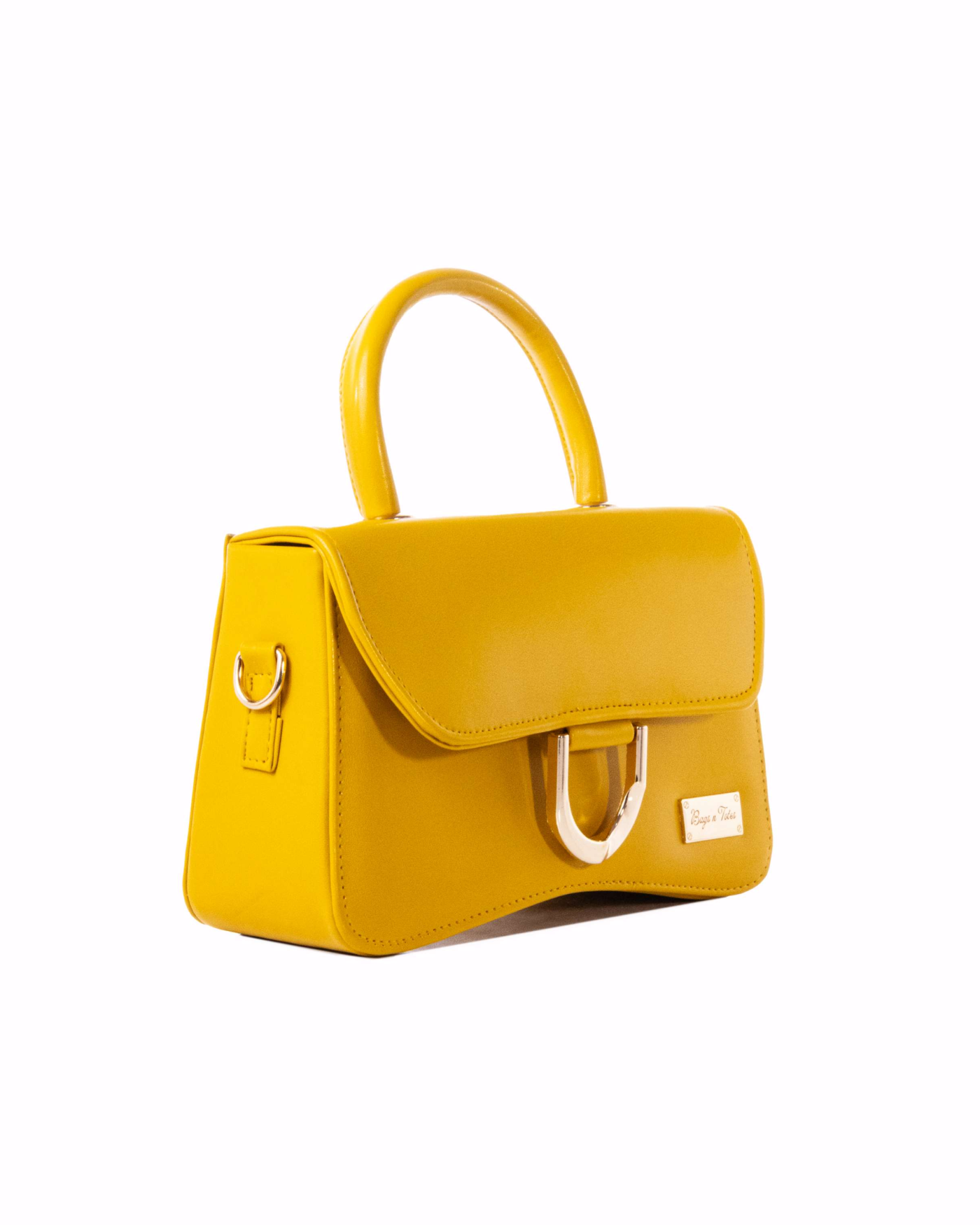 Top-Handle Flap Bag Mustard Yellow