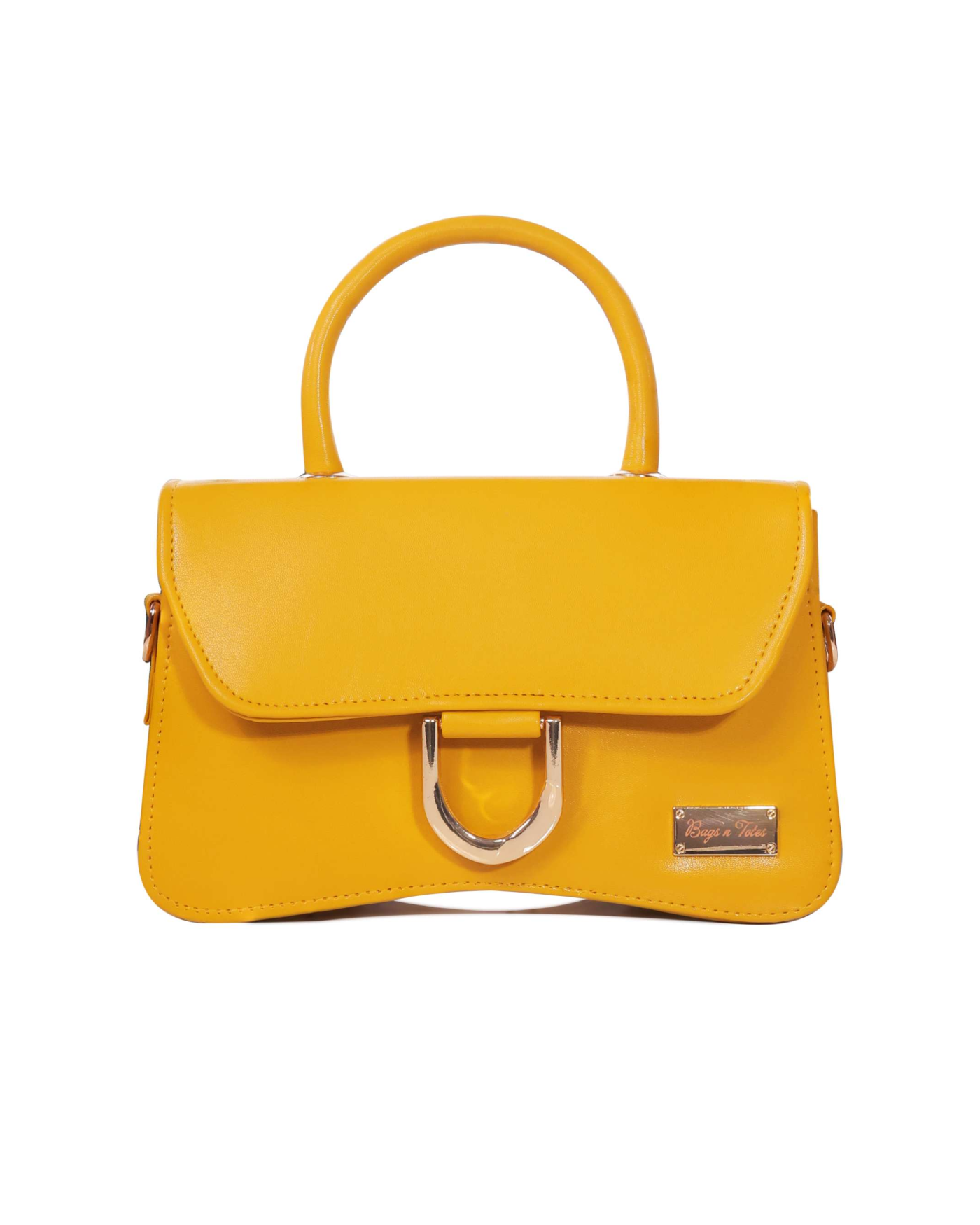 Top-Handle Flap Bag Mustard Yellow