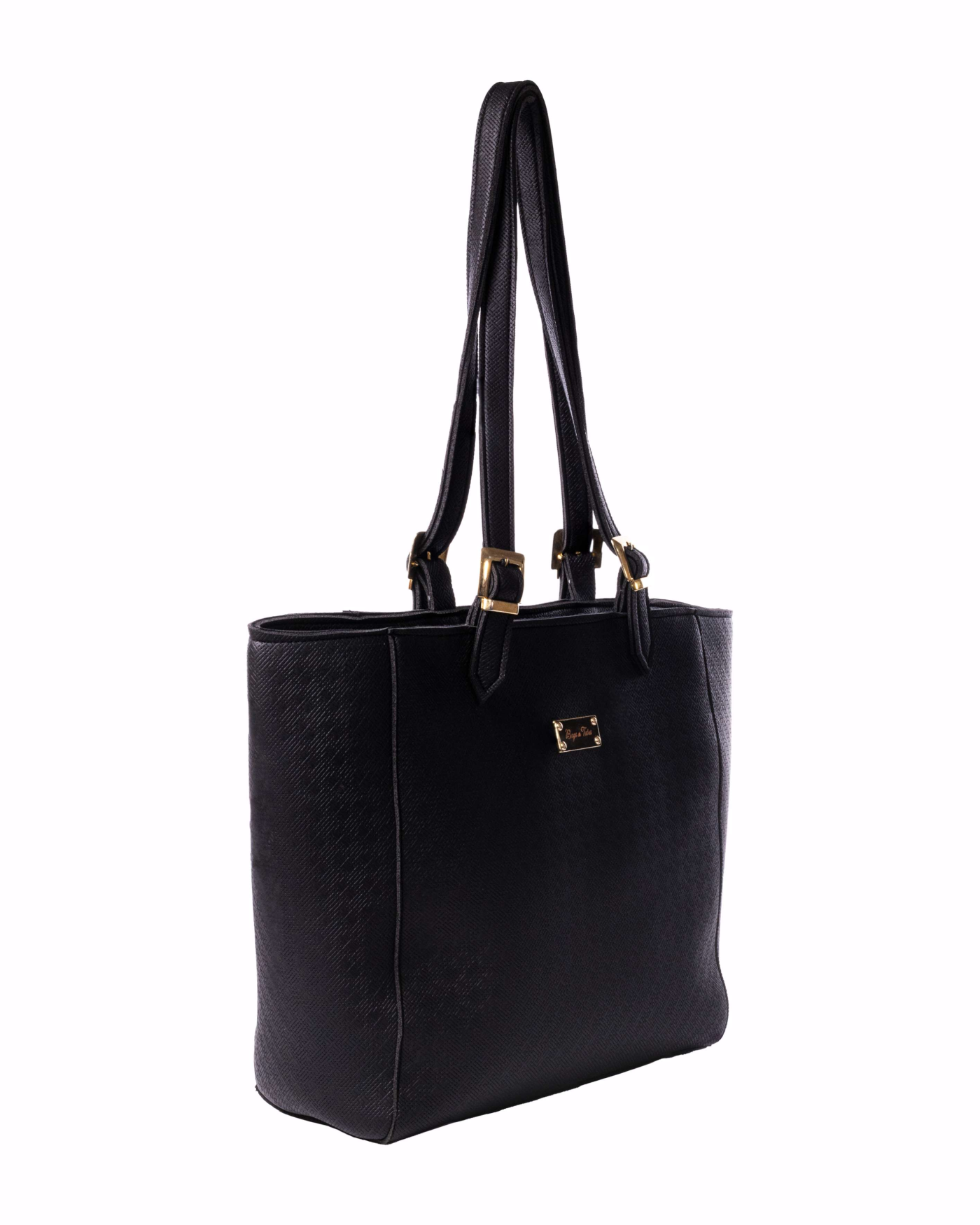 Signature Textured Tote Black