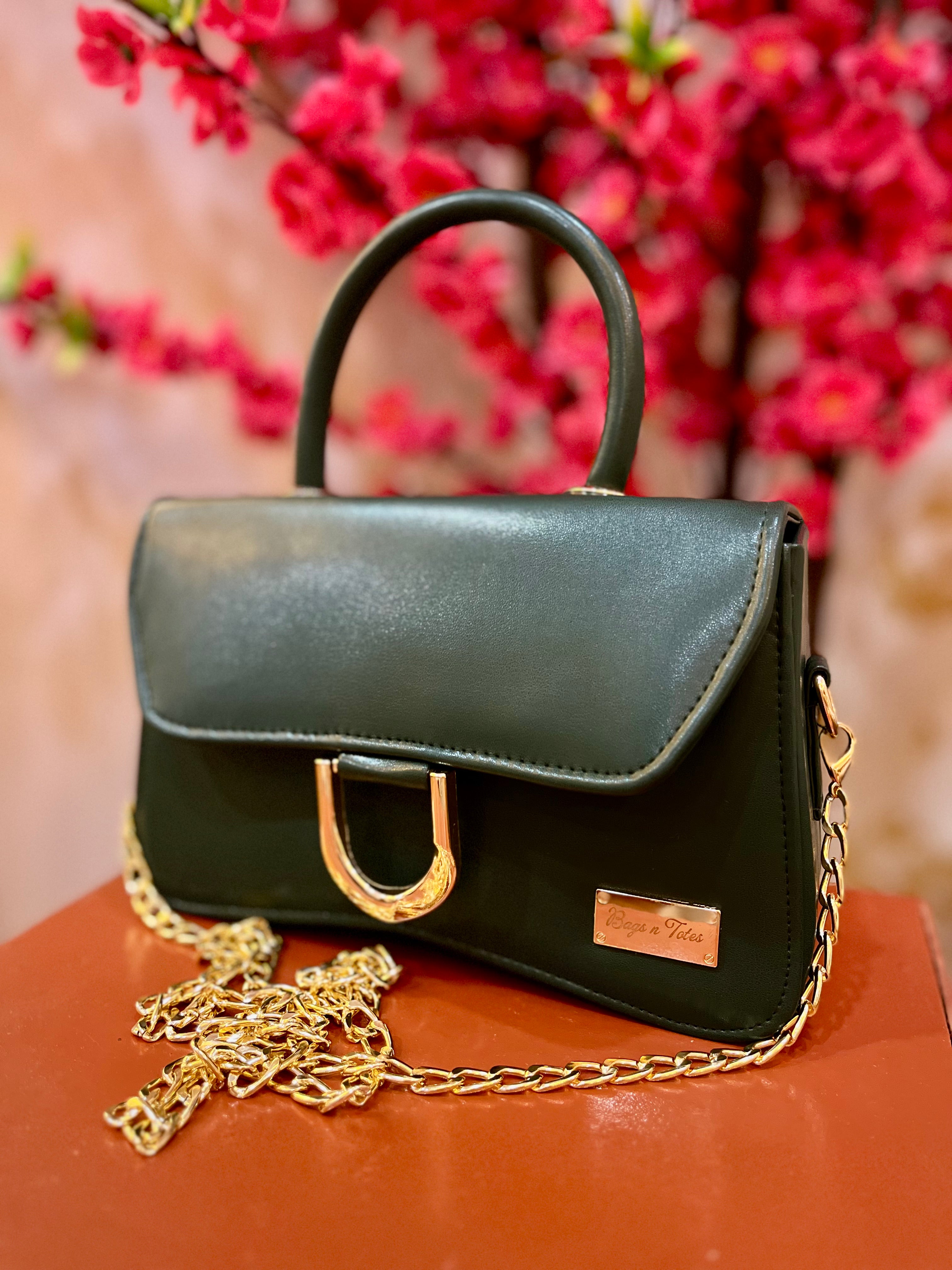 Top-Handle Flap Bag Mustard Yellow