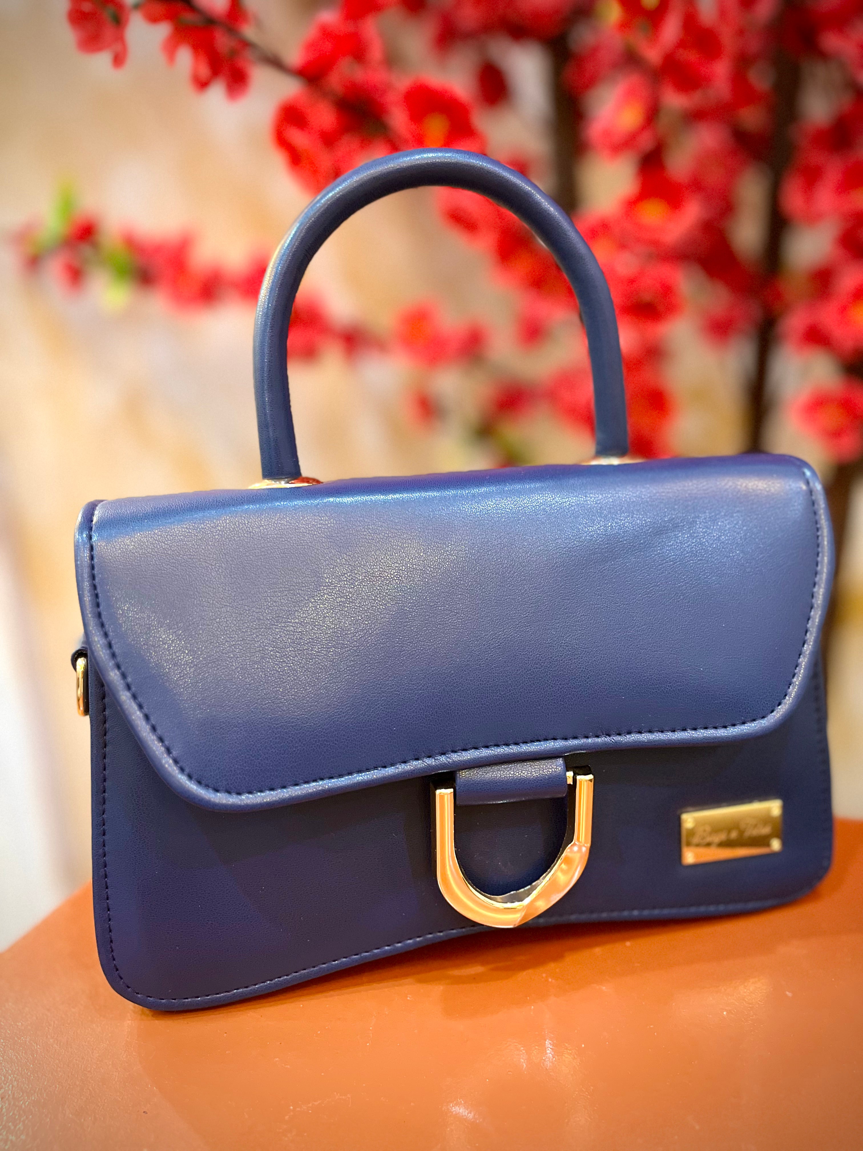 Top-Handle Flap Bag Mustard Yellow